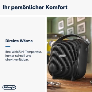 Radiator electric DeLonghi HFS30C24.DG, 2400 W, negru, cu termostat - Img 4