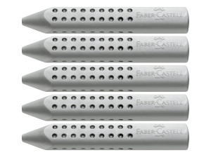 Radiera Faber-Castell Grip 2001, 5 bucati, gri, PVC-fri
