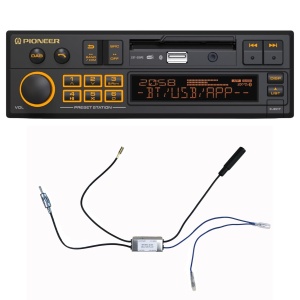 Radio auto 1-DIN Pioneer SXT-C10PS cu Bluetooth, DAB, USB si design retro