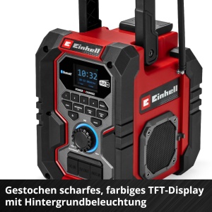 Radio portabil Einhell TE-CR 18 Li DAB FM Bluetooth IP65 fara acumulator - Img 6
