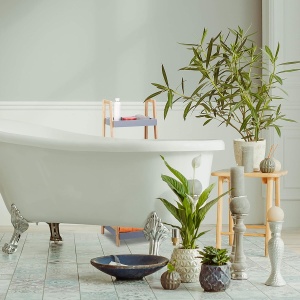 Raft de baie din bambus Relaxdays, 4 rafturi, gri, 98 x 36 x 34,5 cm - Img 5