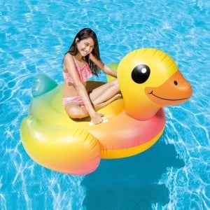 Raft de baie Intex 57556NP, Figura gonflabila, Diverse culori, 147x147 cm - Img 2
