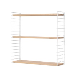 Raft modular Tomado, 3 etaje, lemnAlb, 70x21x68 cm
