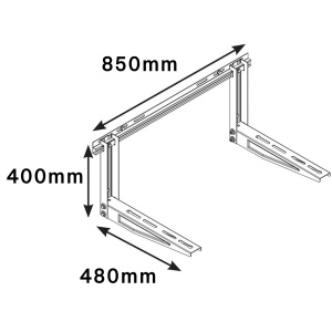 Raft pentru climatizare Fischer Klima Top, otel zincat, alb, 480x400 mm - Img 7