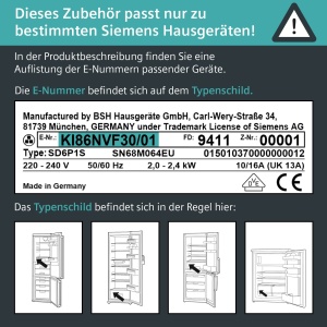 Raft pentru sticle Siemens KS10Z020, cromat, 5 sticle, 28,7 x 47,8 x 7,7 cm - Img 5