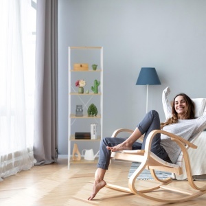 Raft Stand Relaxdays, 180 x 50 x 35 cm, 6 niveluri, albnatural - Img 3