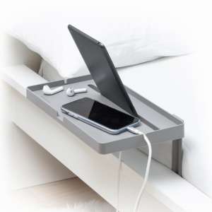 Raft universal pentru pat InnovaGoods, 3 rafturi, ajustabil, pliabil, gri - Img 2