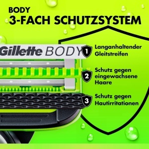 Rasierer pentru Barbati Gillette Labs, 2 in 1, NegruVerde, cu Dock Magnetic - Img 6