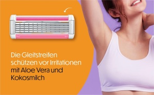 Rasierer pentru femei BIC Click 5 Soleil, 10 lame, cu Aloe Vera si vitamina E - Img 3