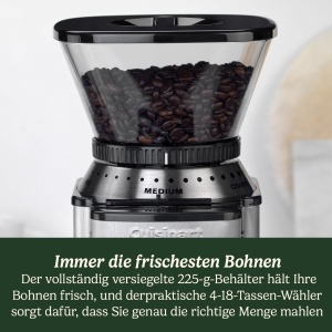 Rasnita de cafea Cuisinart, 18 trepte de macinare, capacitate 4-18 cesti, usor de curatat - Img 5