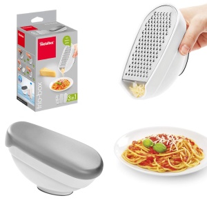 Rasnita multifunctionala Metaltex 199709080 cu 3 lame interschimbabile recipient antialunecare