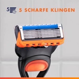 Rasoir Barbati Gillette Fusion5, Editie Speciala UEFA Champions League, 5 Lame, Albastru - Img 3