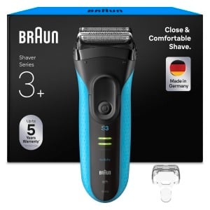 Rasoir electric Braun Series 3, 3040si, 2 lame, albastru