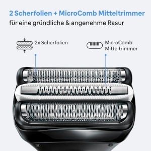 Rasoir electric Braun Series 3, model 3010BT, 2 folii de ras, albastru - Img 3