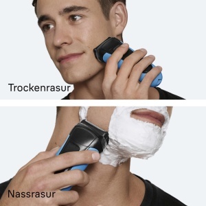 Rasoir electric Braun Series 3, model 310s, 100 impermeabil, albastru - Img 3