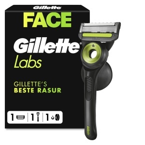 Rasoir pentru barbati Gillette Labs cu tehnologie de peeling, negru, cu 1 set de rezerve