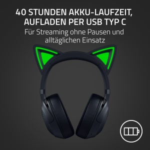Razer Kraken Kitty V2 BT Casti Gaming Bluetooth RGB cu microfon Noise-Cancelling Negru - Img 7