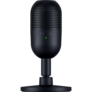 Razer Seiren V3 Mini - Microfon USB ultracompact (microfon cu condensator supercardioid de 14 mm, senzor Tap-to-Mute cu afisaj LED, amortizor integrat, design plug-and-play) Negru