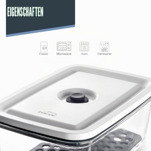 Recipient alimentare Lacor 69689, 1,5 litri, din sticla borosilicata, cu capac etans - Img 5