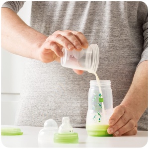 Recipient de depozitare MAM, 120 ml, 5 bucati, pentru lapte matern si mancare bebelusi - Img 5
