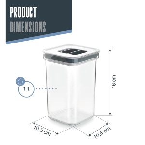 Recipient pentru alimente Lacor 64621, 1L, capac etans cu silicon, BPA-free - Img 2