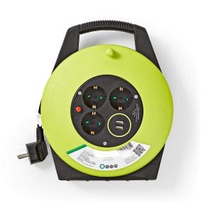 Reel electric NEDIS PECCR10UFGN, 10 m, 3000 W, 16 A, VerdeNegru - Img 3