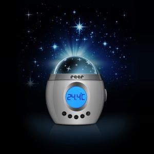 reer 52050 MyMagicStarlight Lampa de somn cu proiector Star si functie muzicala, plastic, alb, 1 bucata (1 pachet) - Img 2