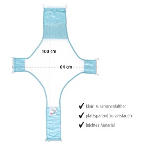 Reer MyHappyBath Sling Albastru 100x64 cm Material Poliester Suport Bebe pentru Baie - Img 6