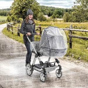 Reer RainCover Classic Protectie Universala pentru Carucior Material Eco-Friendly Fereastra Extra-Larga - Img 6