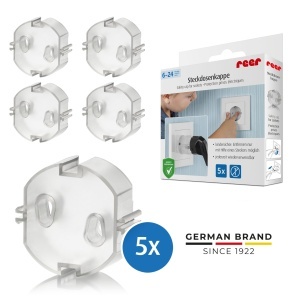Reer Set Protectie Priza Transparent 5 Bucati Siguranta Copii - Img 2