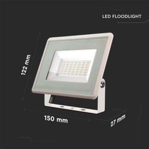 Reflector LED V-TAC VT-4934-W 30W Alb Rece cu 5 Ani Garantie - Img 3