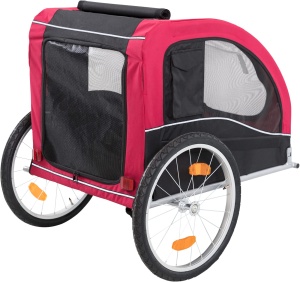 Remorca pentru caini TRIXIE, pliabila, 30 kg, 58 x 52 x 79 cm, rosieneagra - Img 7