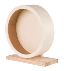 Roata pentru hamsteri TRIXIE, 28 cm, din lemn, cu suprafata din pluta