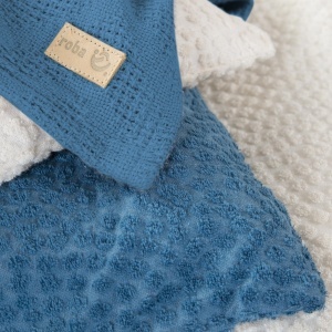 Roba Babydecke Seashells Indigo 80x80 cm Bio Bumbac Certificat GOTS Oeko-Tex - Img 4