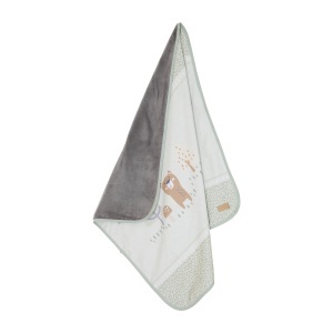 Roba Babydecke Woodland Buddies 80x80 cm Pastel Verde si Gri Ultra Moale - Img 7
