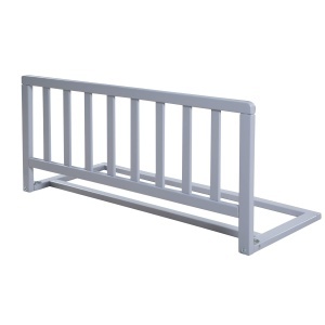 Roba Bettschutzgitter 90 cm Protectie Pat din Lemn Masiv Taupe Pliabil