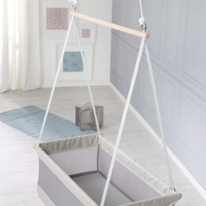 Roba Hangebettchen Safe Asleep, Patut Suspendat 90x45 cm, Culoare Gri - Img 4