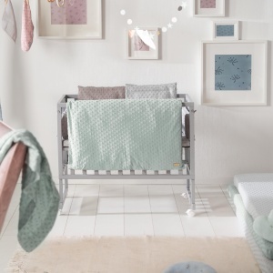Roba Lil Planet Set Lenjerie Pat Bebe 80x80 cm Bio Bumbac GOTS Frosty Green - Img 3