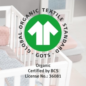 Roba Lil Planet Spannbettlaken 60x120 - 70x140 Bumbac Organic GOTS RosaMauve - Img 6