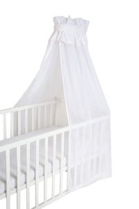 Roba pentru patut bebelusi, Babybett Himmel, alb, 16 bumbac, 84 PES, 160 x 250 cm