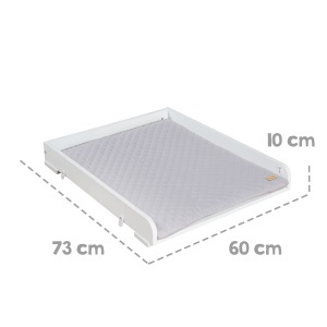 roba Placa de infasat ca atasament pentru masinile de spalat - masa de infasat incl covoras de infasat moale roba Style gri - lemn alb - 60 cm latime - Img 4
