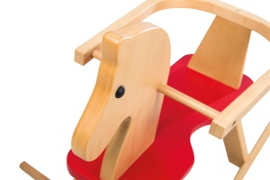 Roba Schaukelpferd - Calut de balans din lemn masiv, rosu, cu inaltimea de 55 cm - Img 7