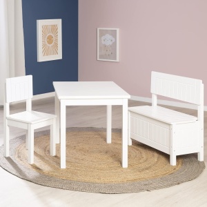 Roba Truhenbank pentru copii, mobilier pentru sedere si depozitare, alb - Img 7