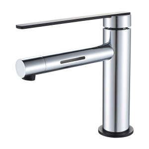 Robinet baie GRIFEMA DOVER-G11001B cu LED, design unitar, crom, functie economisire apa