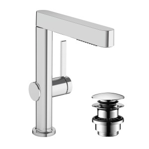 Robinet baie hansgrohe Finoris 76063000, crom, cu dus retractabil, 2 tipuri de jet