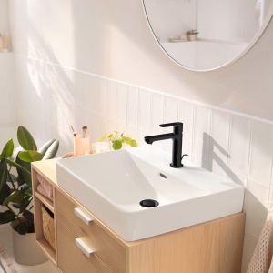 Robinet baie hansgrohe Rebris S, mat negru, 109 mm, economisire apa - Img 9