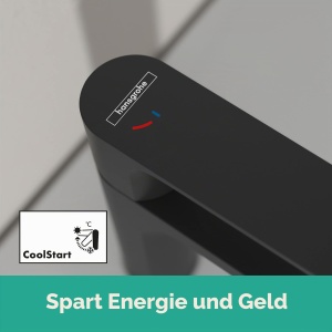 Robinet baie hansgrohe Rebris S, mattschwarz, EcoSmart, 84 mm inaltime - Img 7