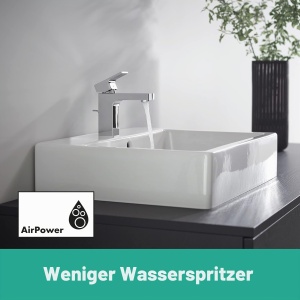 Robinet baie hansgrohe Vernis Shape, inaltime 100 mm, crom, economisire apa - Img 4