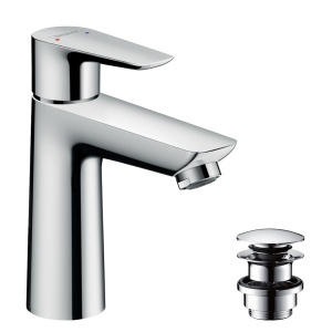 Robinet de baie hansgrohe Talis E, inaltime 110 mm, crom, cu sistem EcoSmart