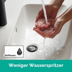 Robinet de baie hansgrohe Vernis Blend, inaltime 190 mm, mattschwarz, economisire apa - Img 4